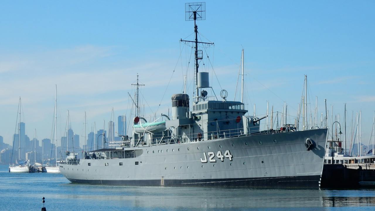 HMAS Castlemaine Museum Ship at Gem Pier Williamstown 2016