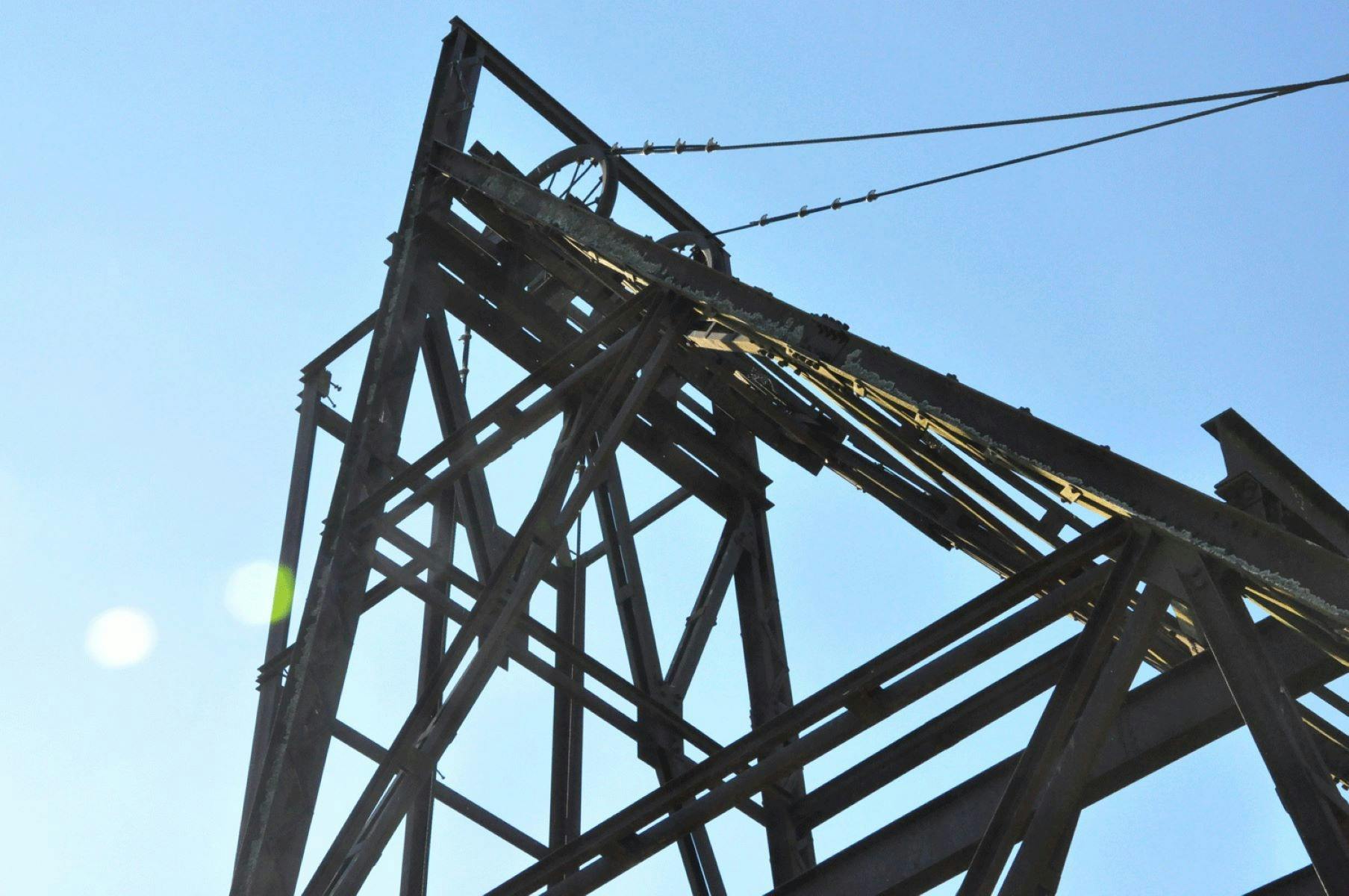 Metal structure above mine