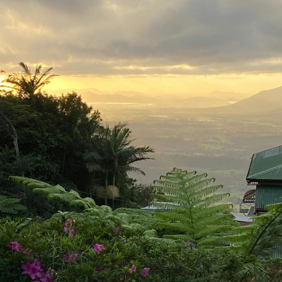 One of the very special moments when the sunlight touches the valley captured from the cabins