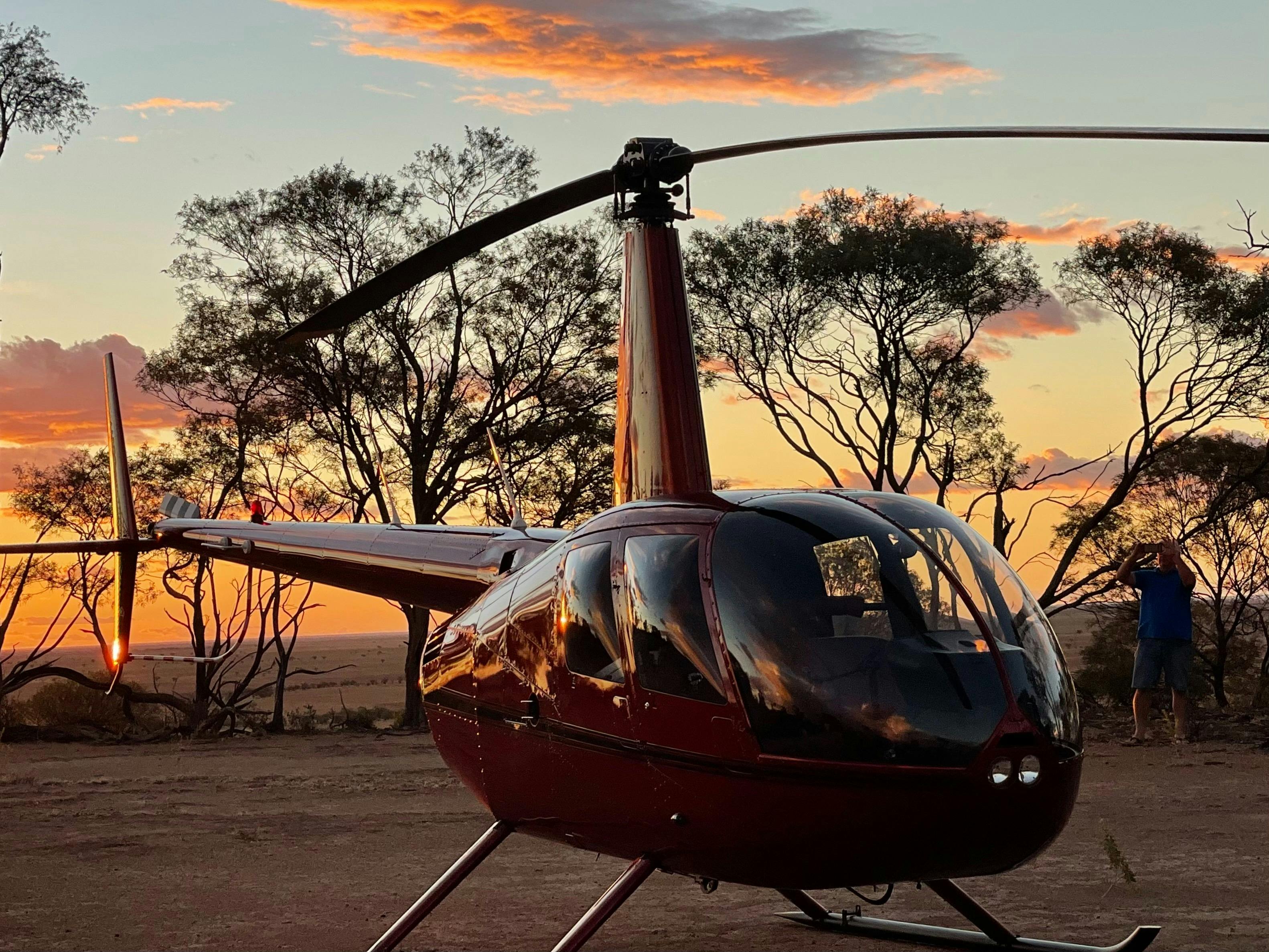 Heli at sunset