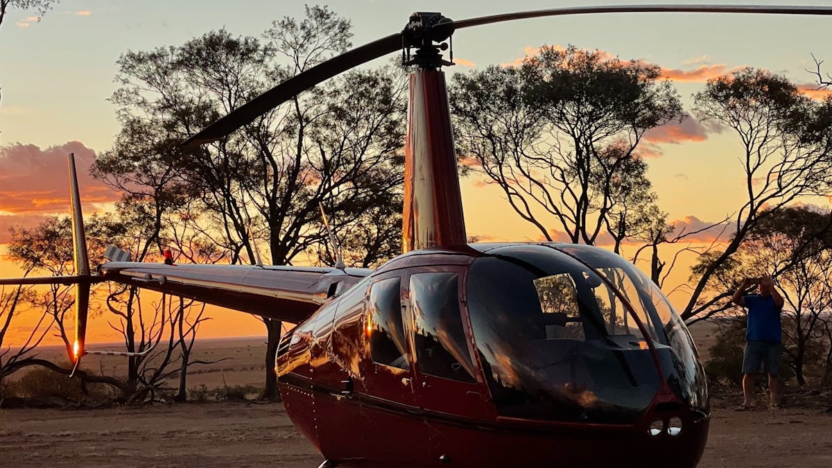 Heli at sunset