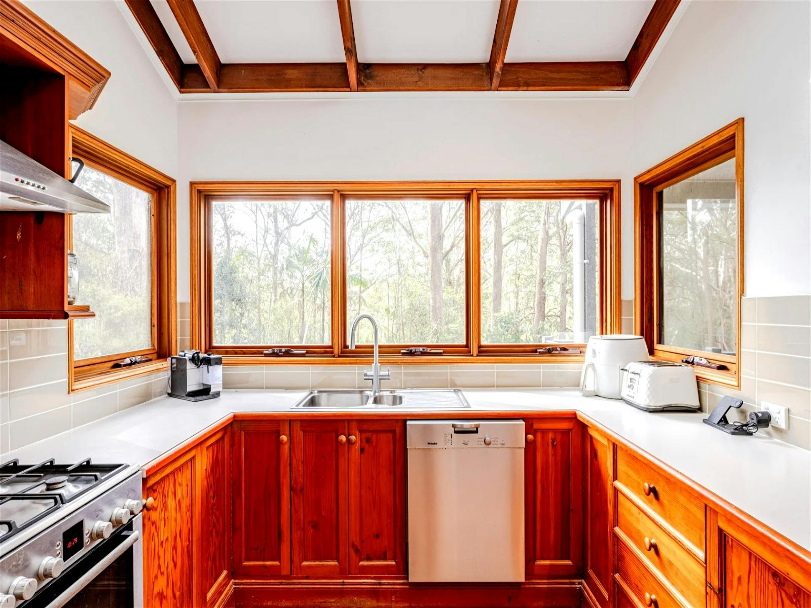 Stylish kitchen with modern design and high-end appliances