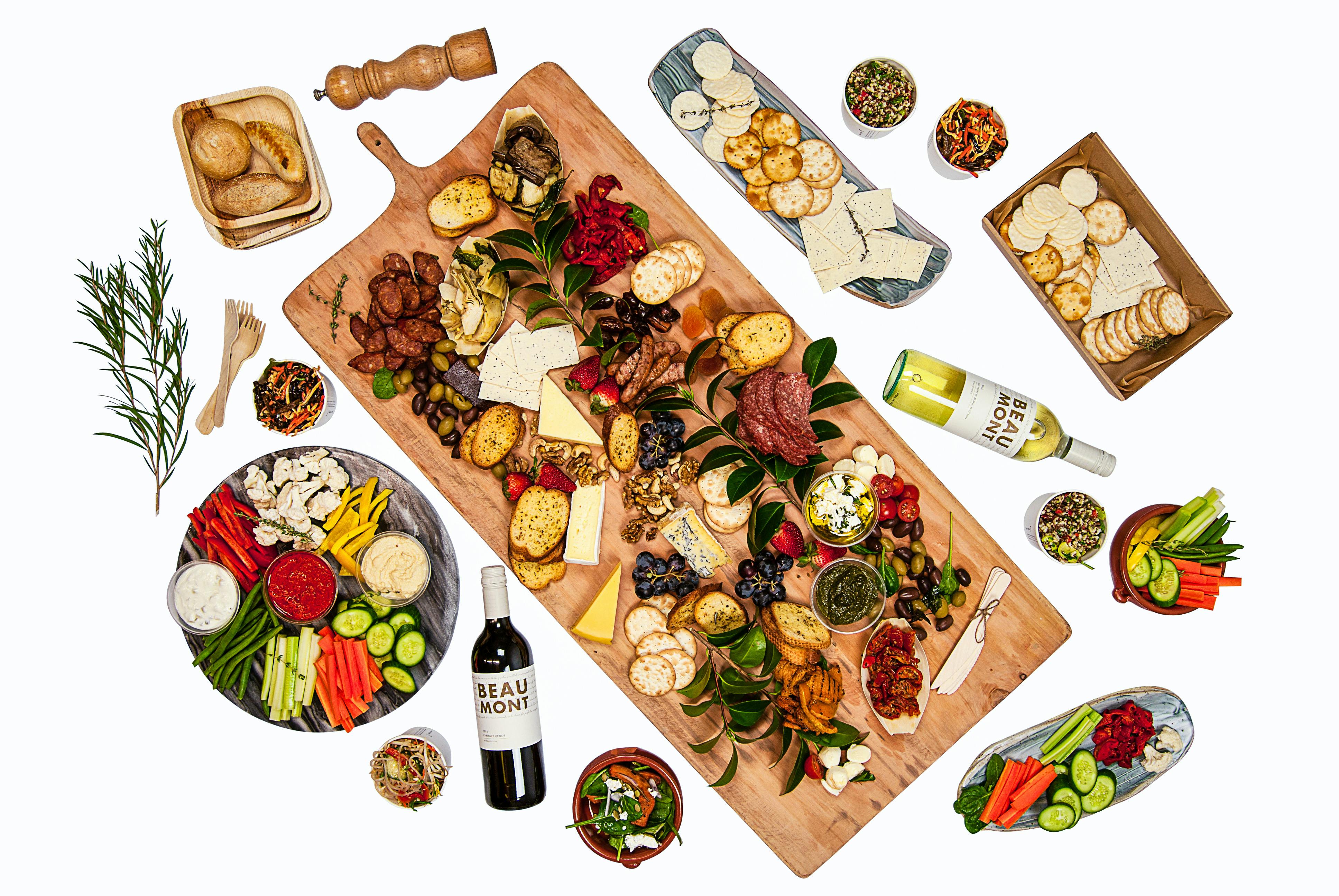 cheese board and shared platters