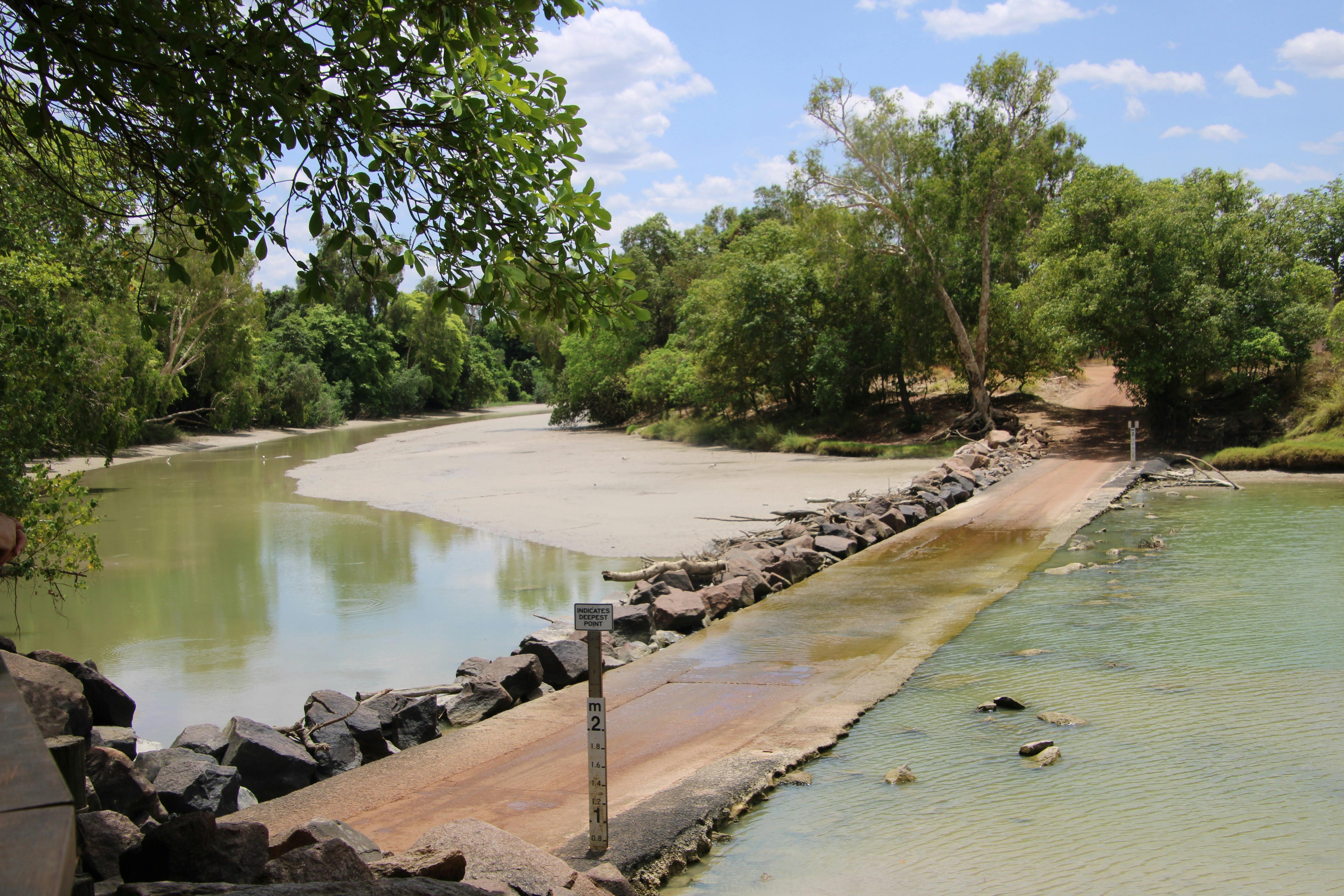 Cahills Crossing Kakadu Rock Art Tour with Graham at low tide.