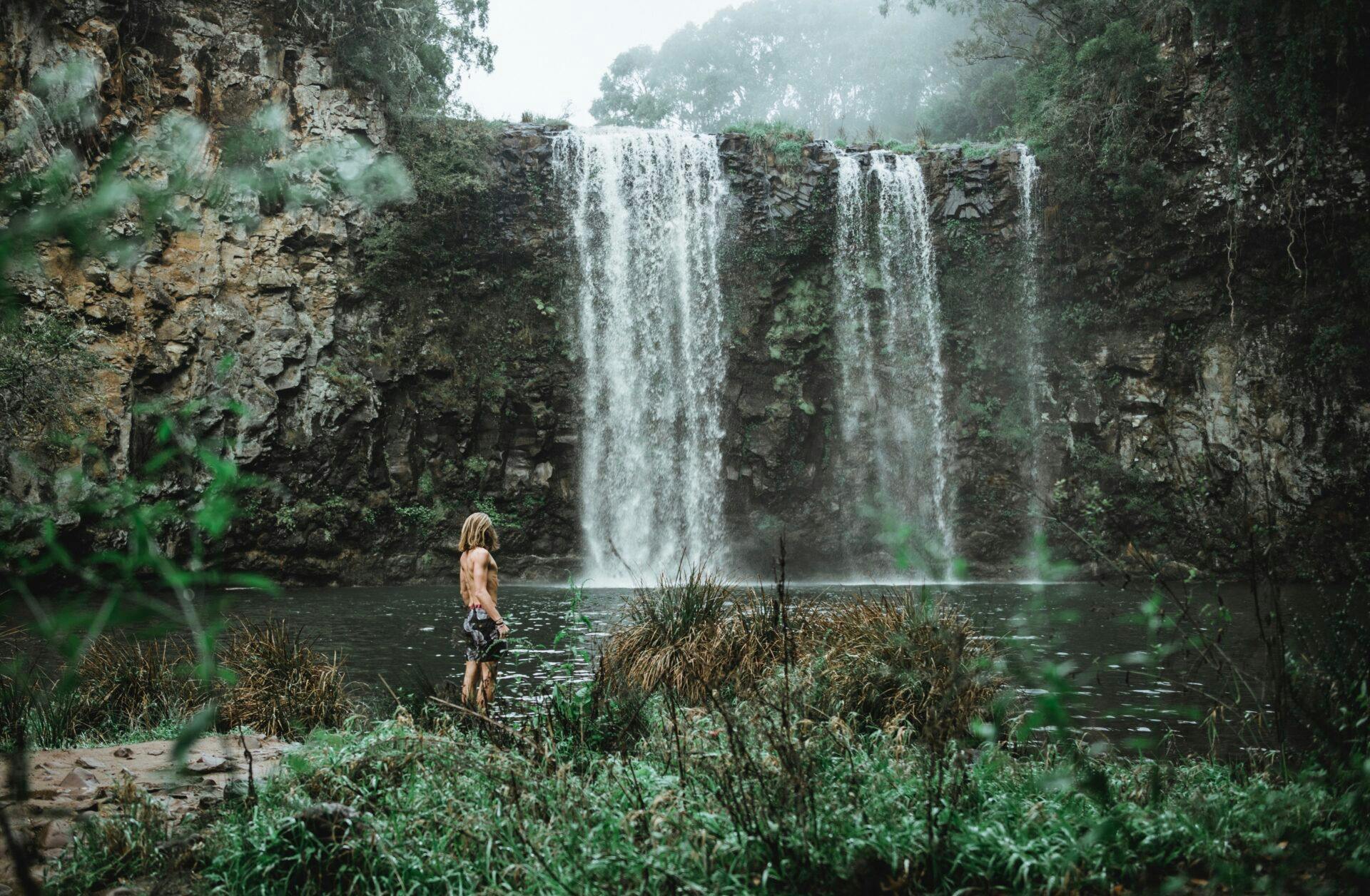 A Localing guest enjoying Dangar Falls.