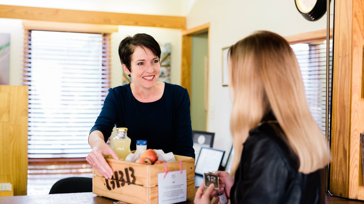 Granite Belt Retreat welcome pack at Reception