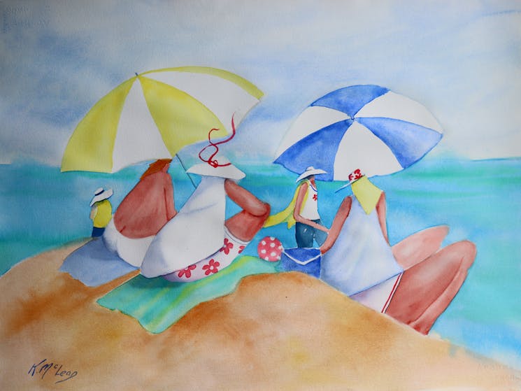 Kim McLean Art beach bum painting