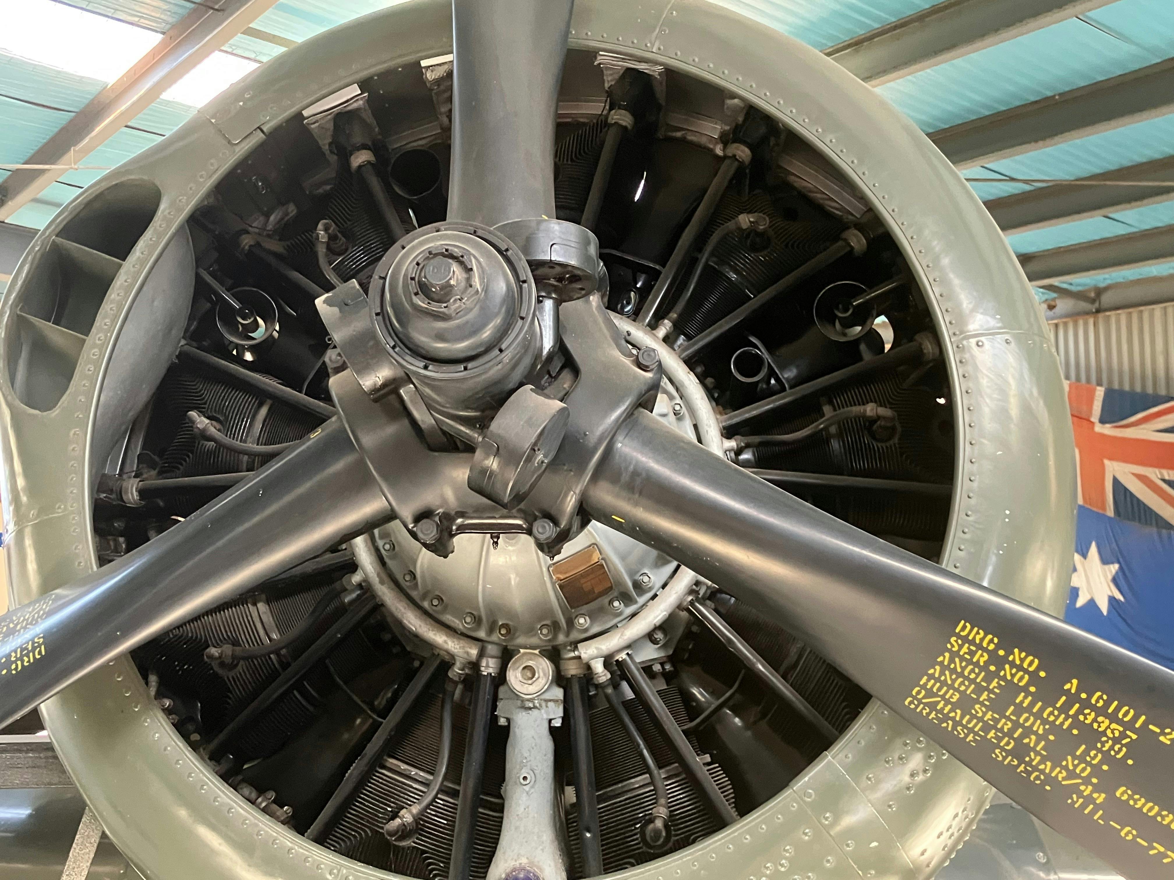 Front view of a Wirraway aircraft