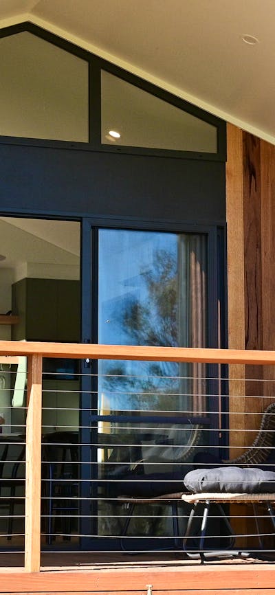 Deck showing bbq and seating area