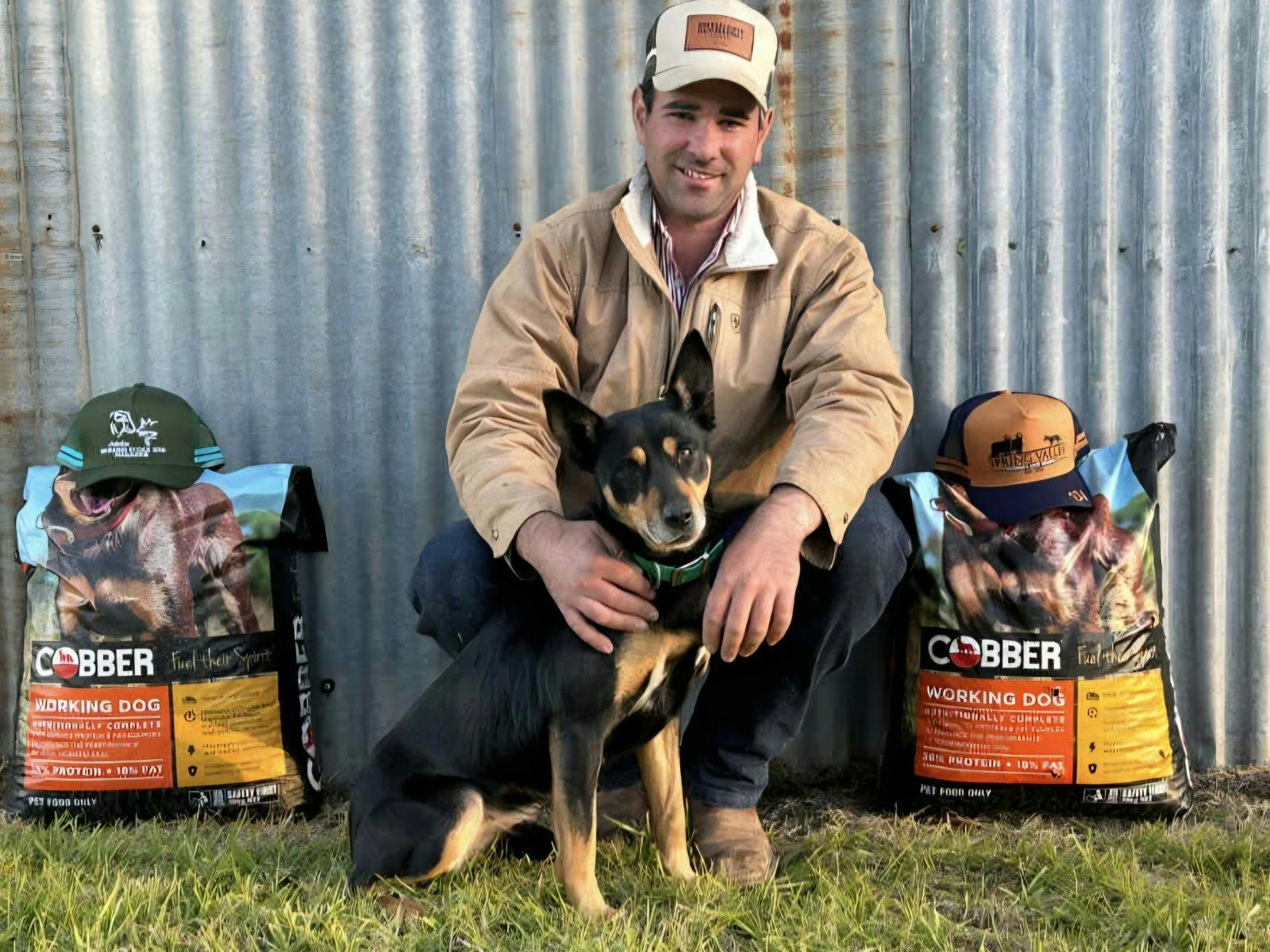 Dog trainer with kelpie dog