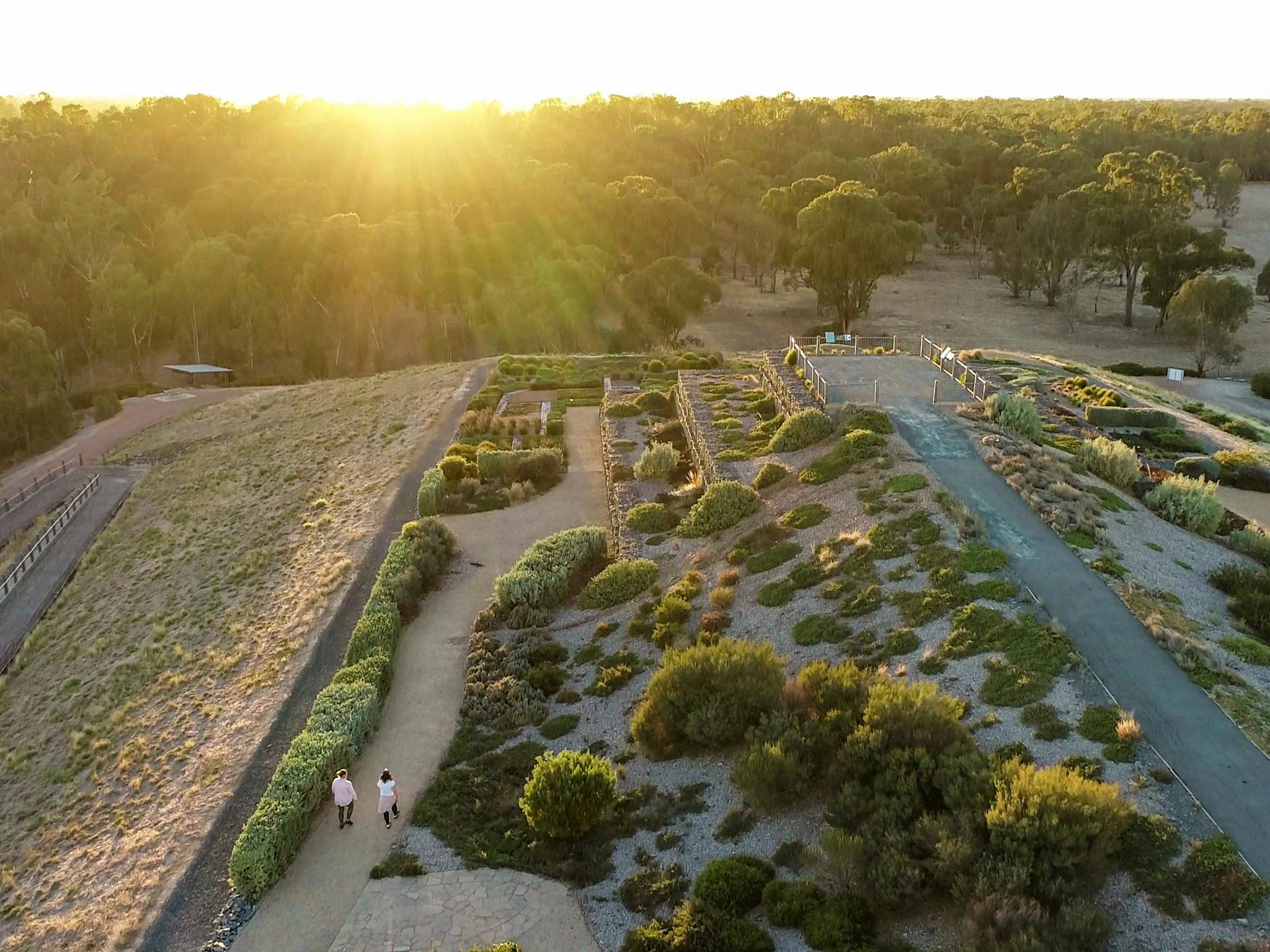 As the sun peaks above the treetops at Honeysuckle Rise in Shepparton and the Goulburn Valley