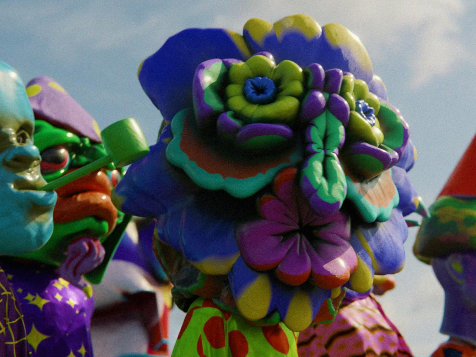 Animation of colourful clay-like creatures