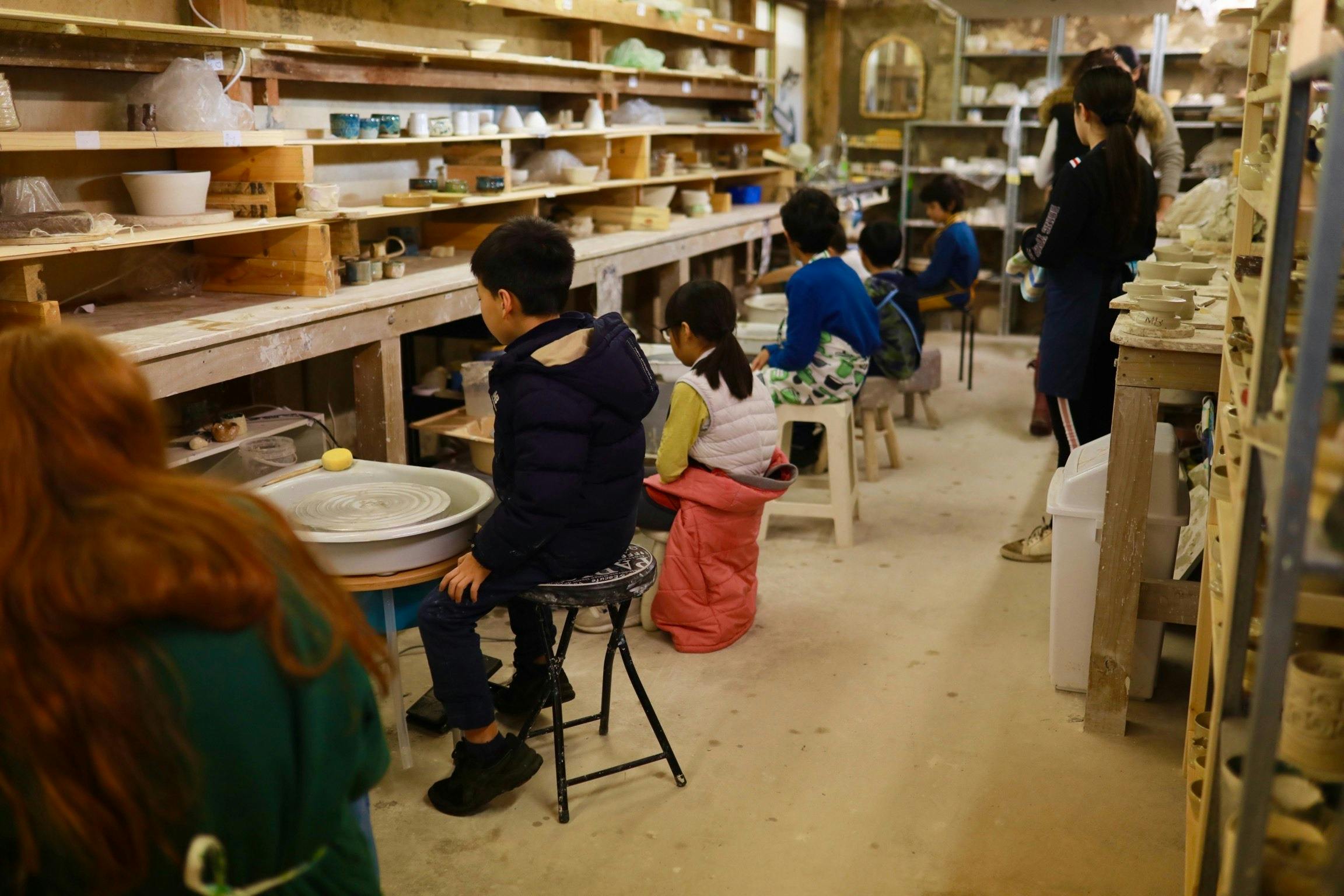 pottery wheel session
