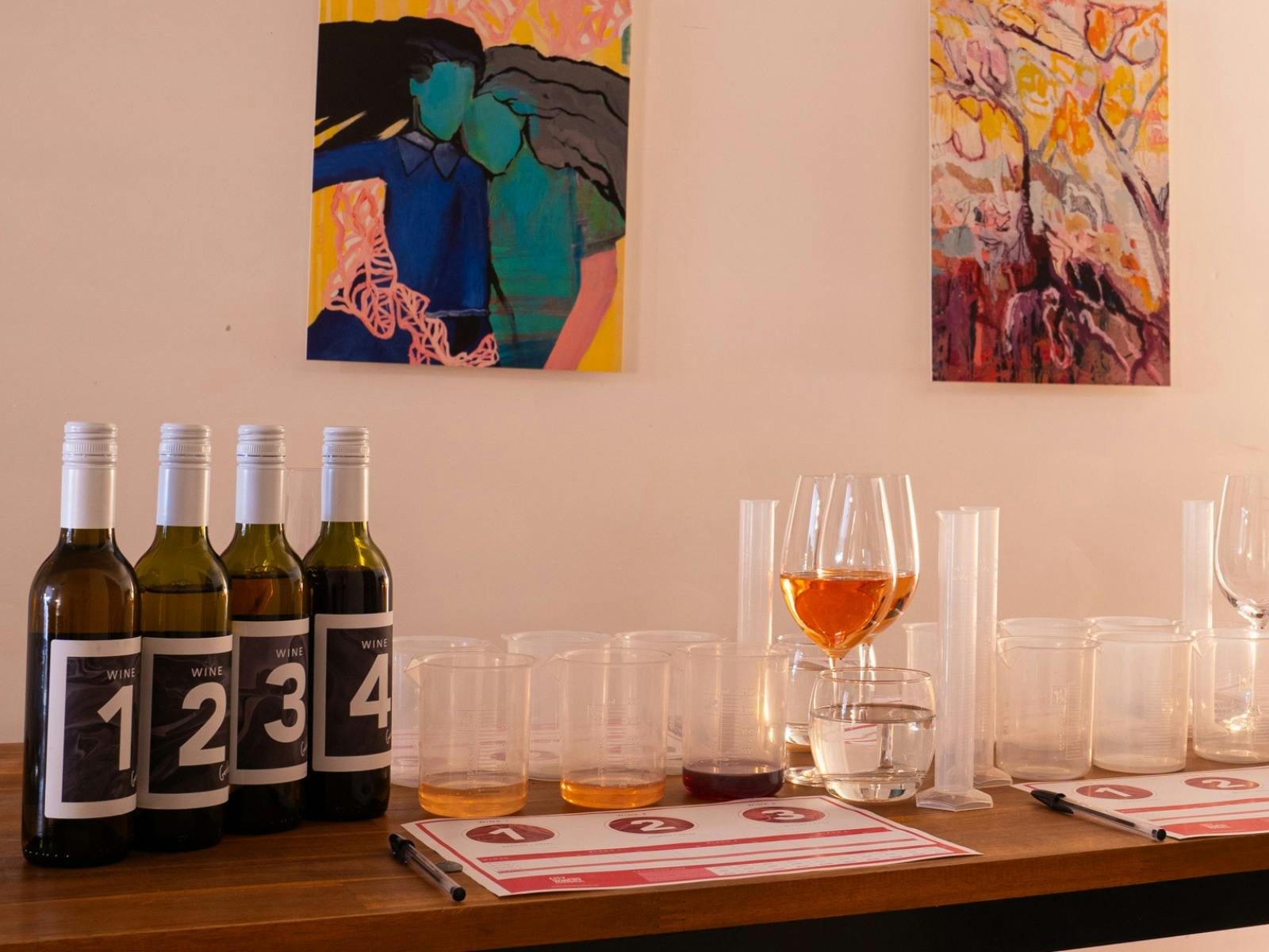 Rosé wine blending set up