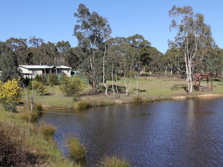 Cottage with dam