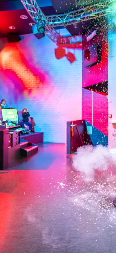 Young children attending a live Science Show at Questacon