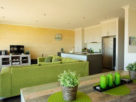 OPEN PLAN LIVING AREA, UPSTAIRS SEA VIEWS