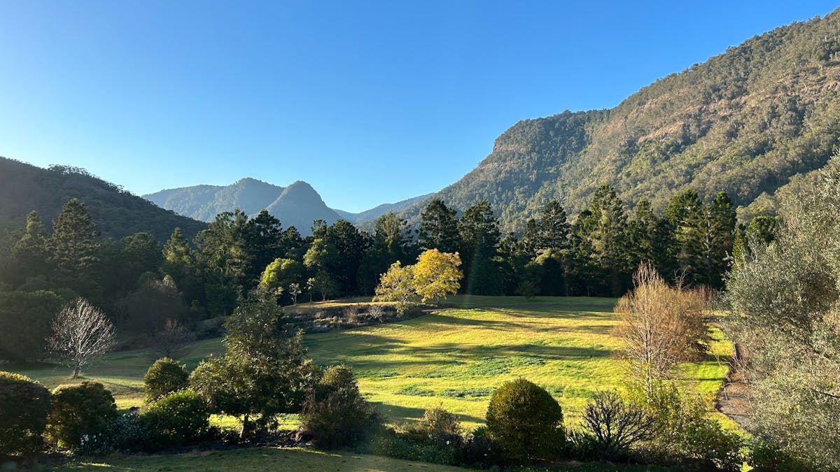 View over Lamington National Park from patio of "Nevaeh"