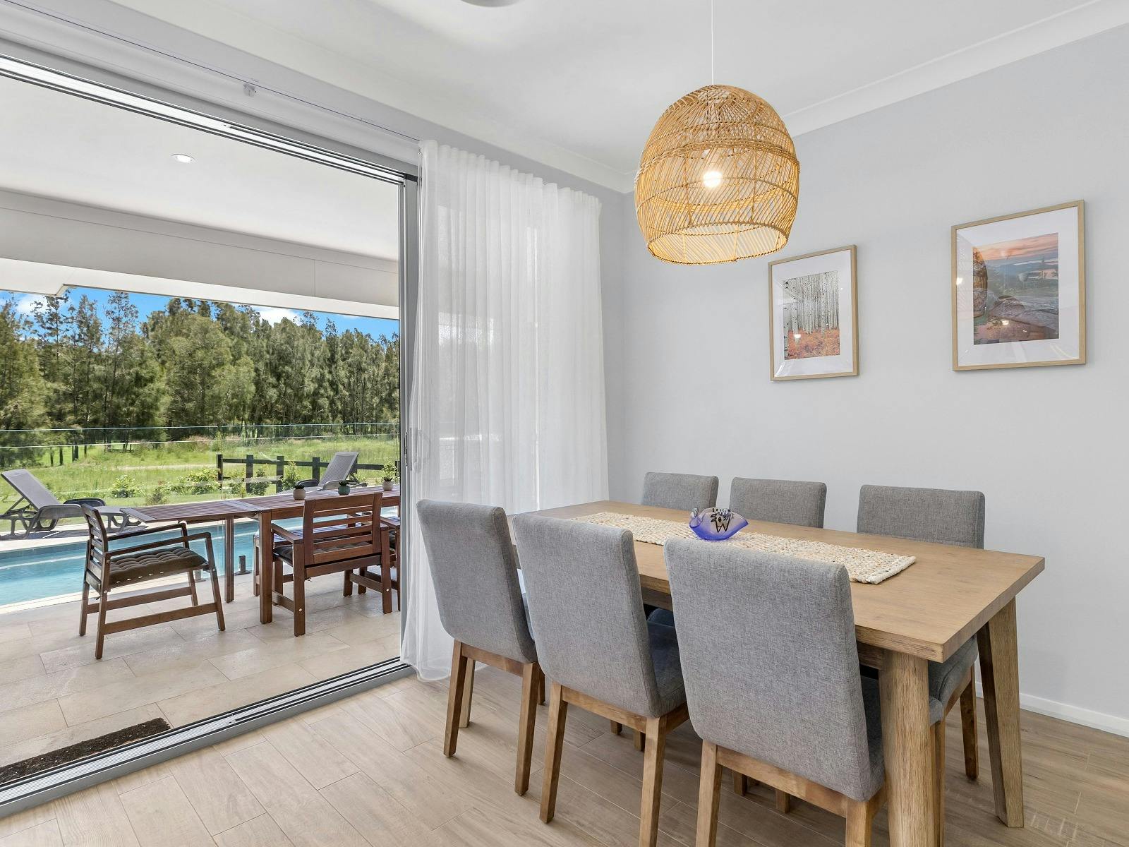 Kokoon dining area looking out over the pool