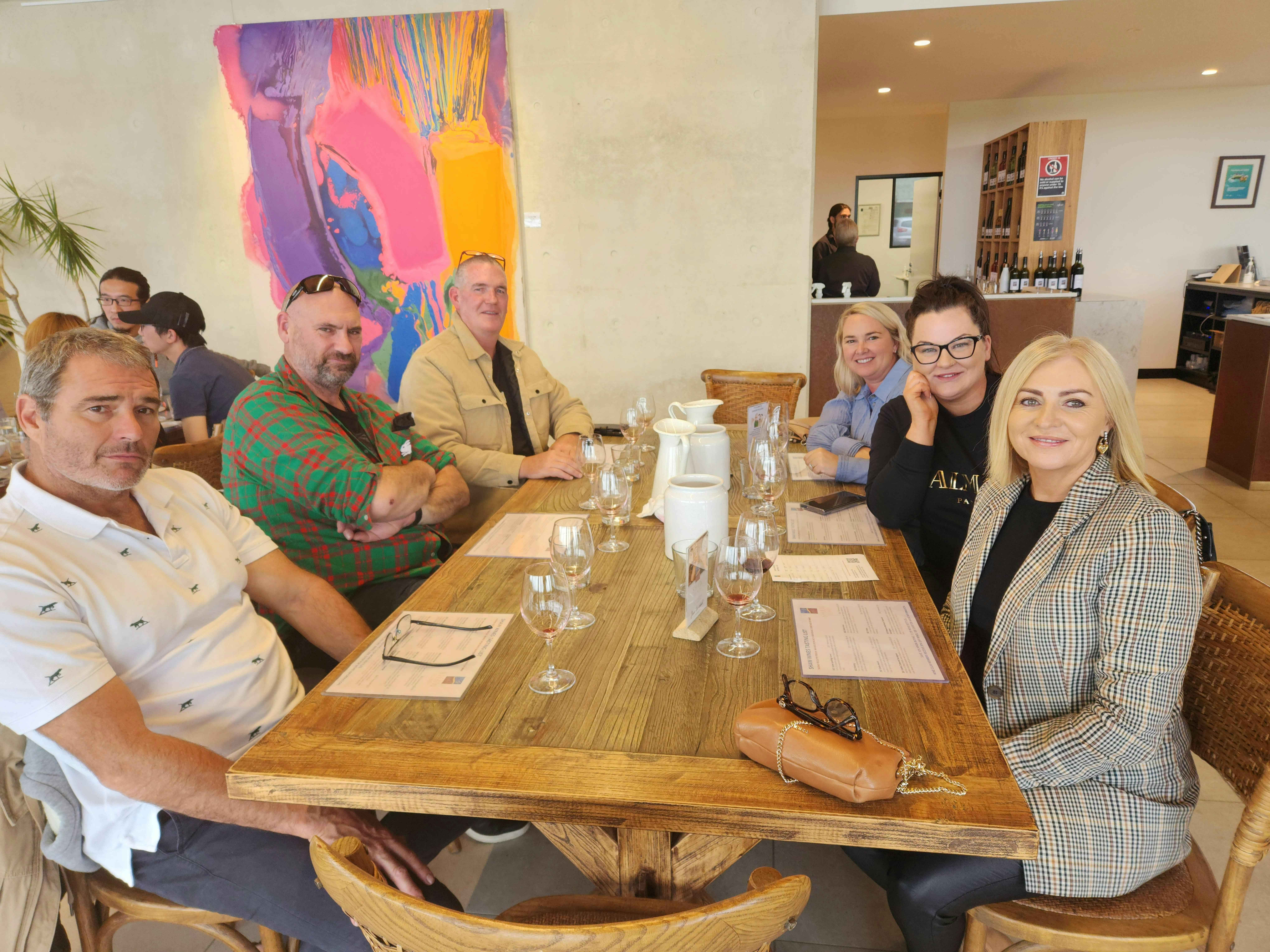 Murrumbateman wineries tour Group photo at Shaw Wines (3)-min