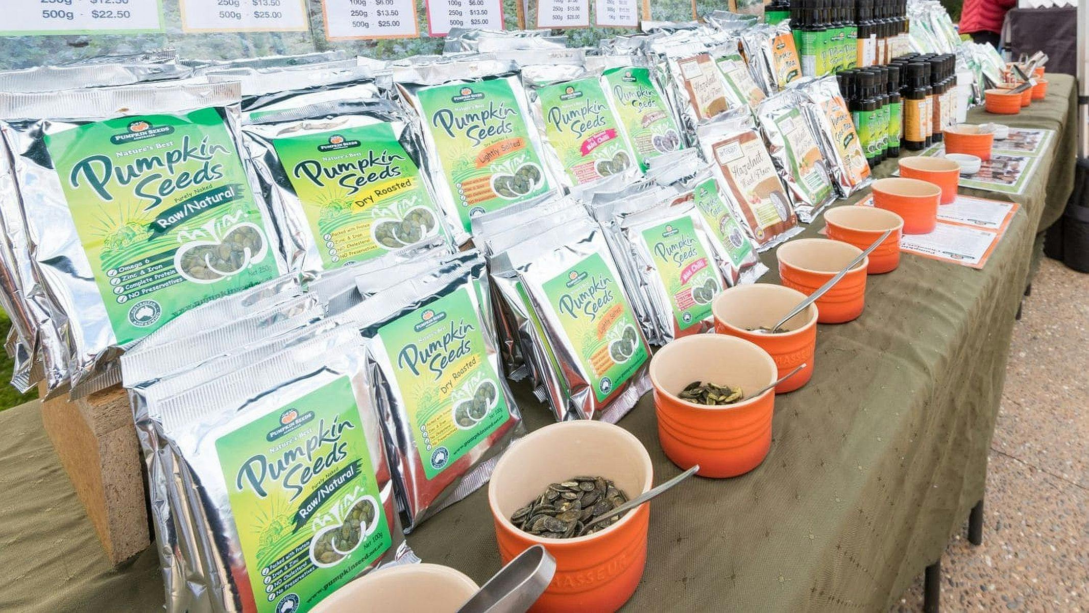 Stall of pumpkin seeds