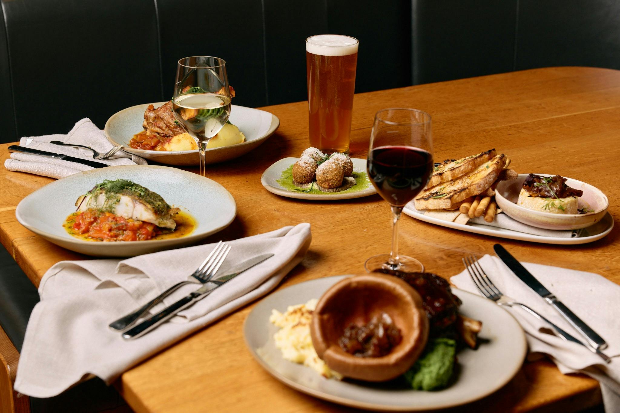 Food on table
