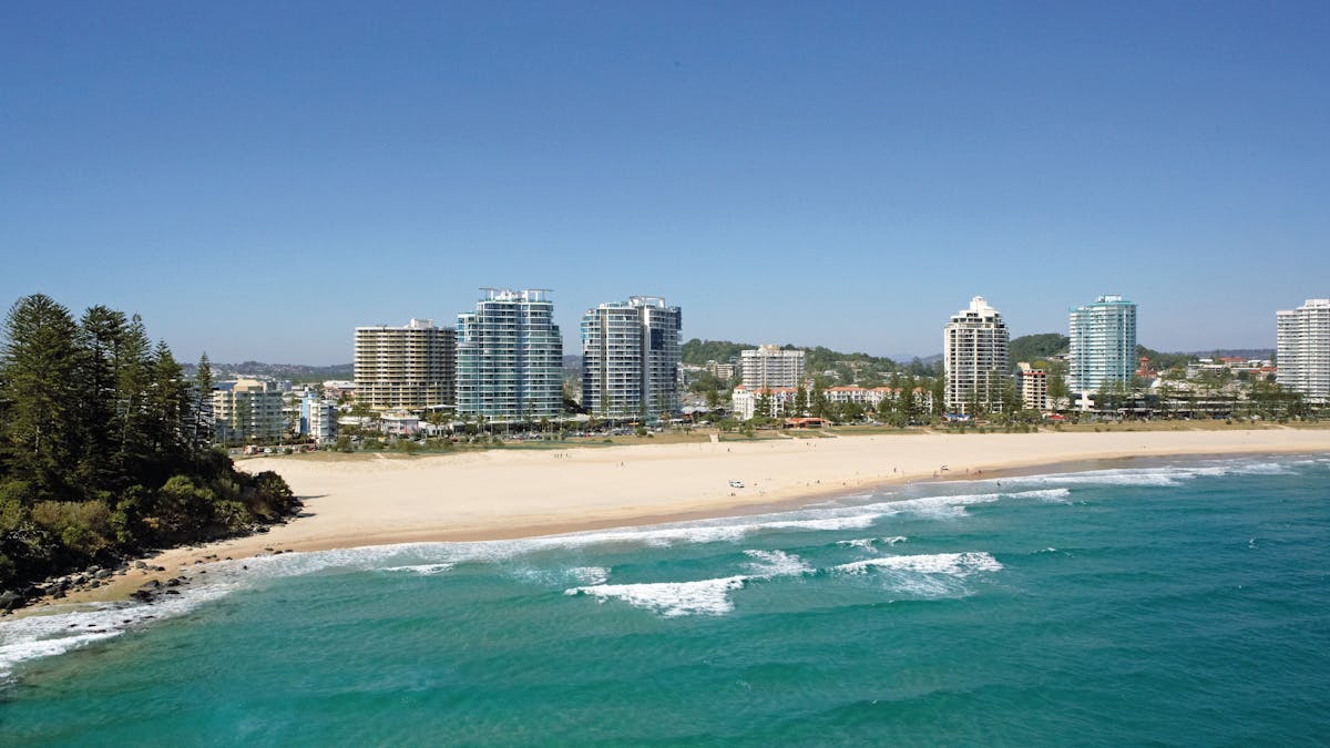 Aerial of Coolangatta Beach