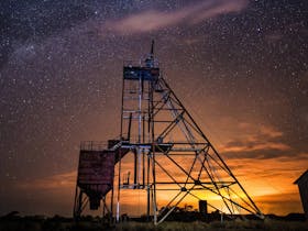 Starry sky over TC8 Gold Mine in Tennant Creek