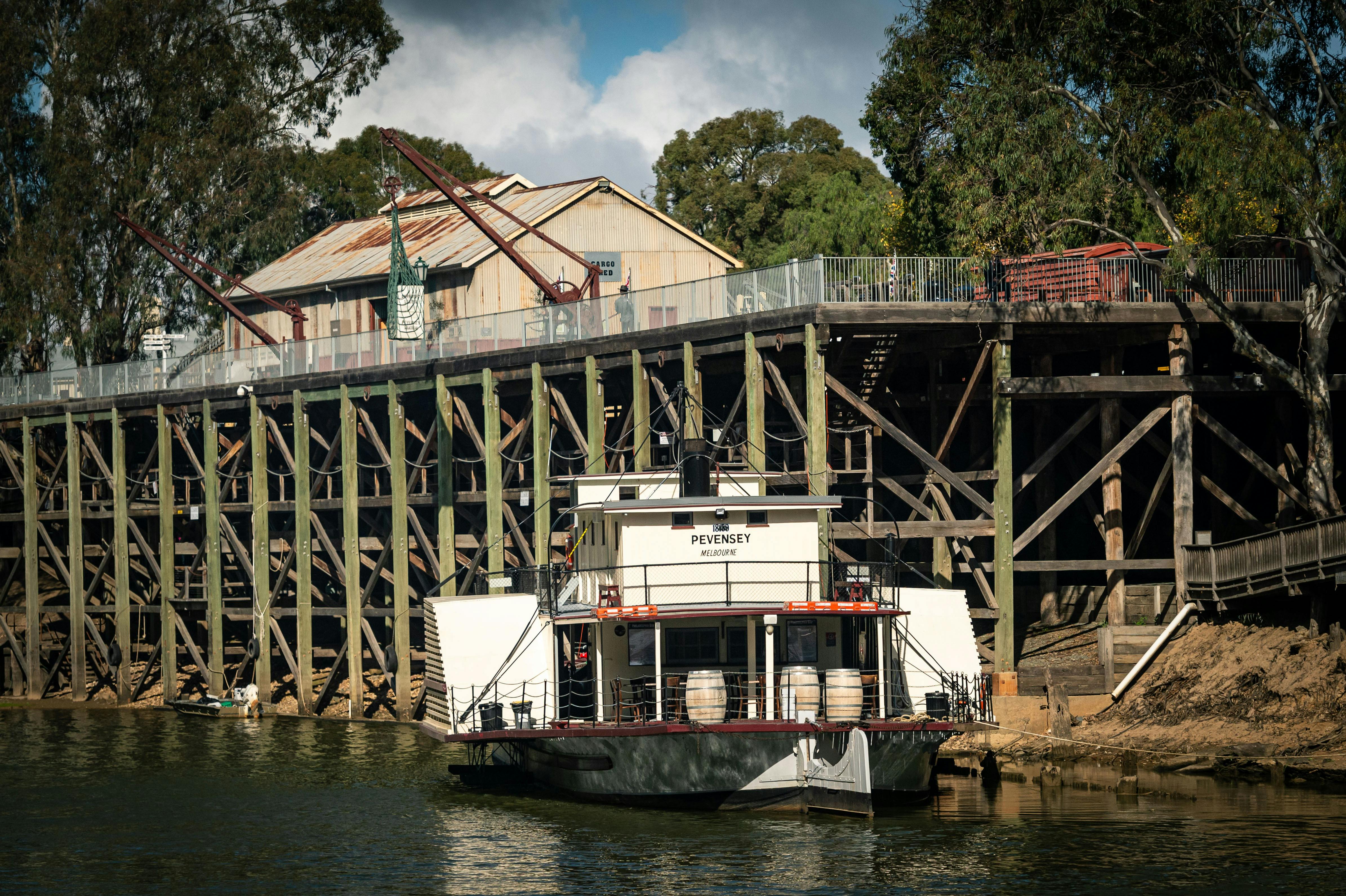 ps pevensey moored at wharf