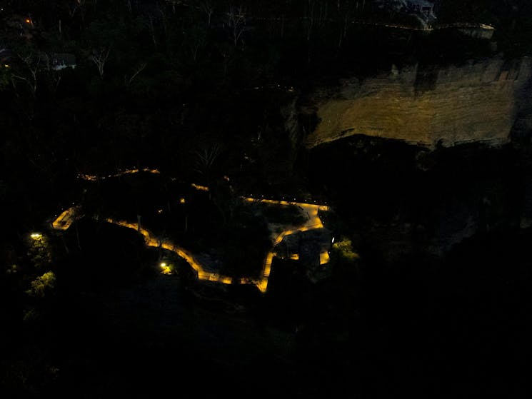 Katoomba Falls Reserve Night-lit Walk