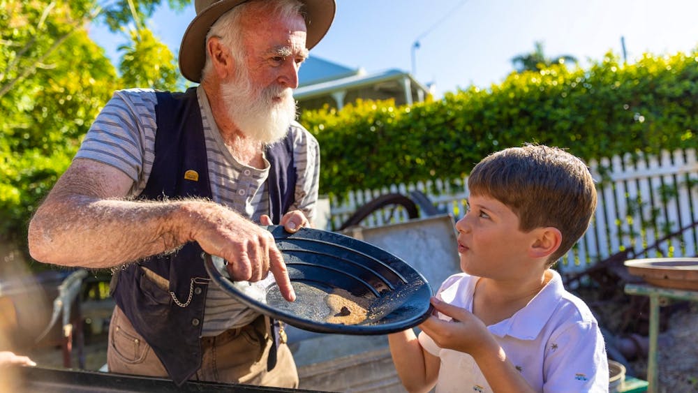 Gold Panning at the Miners Cottage