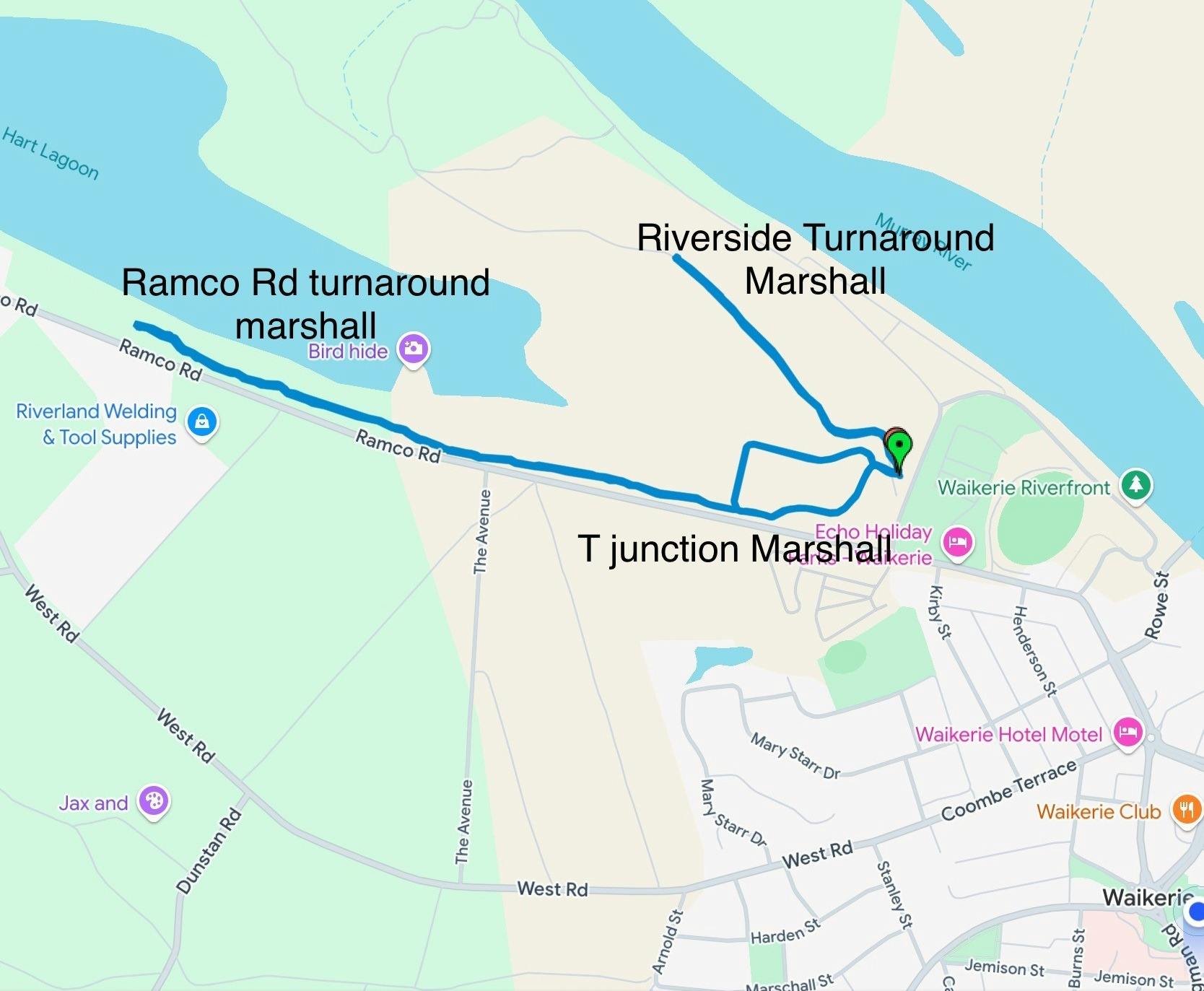 Waikerie Wetlands Parkrun map