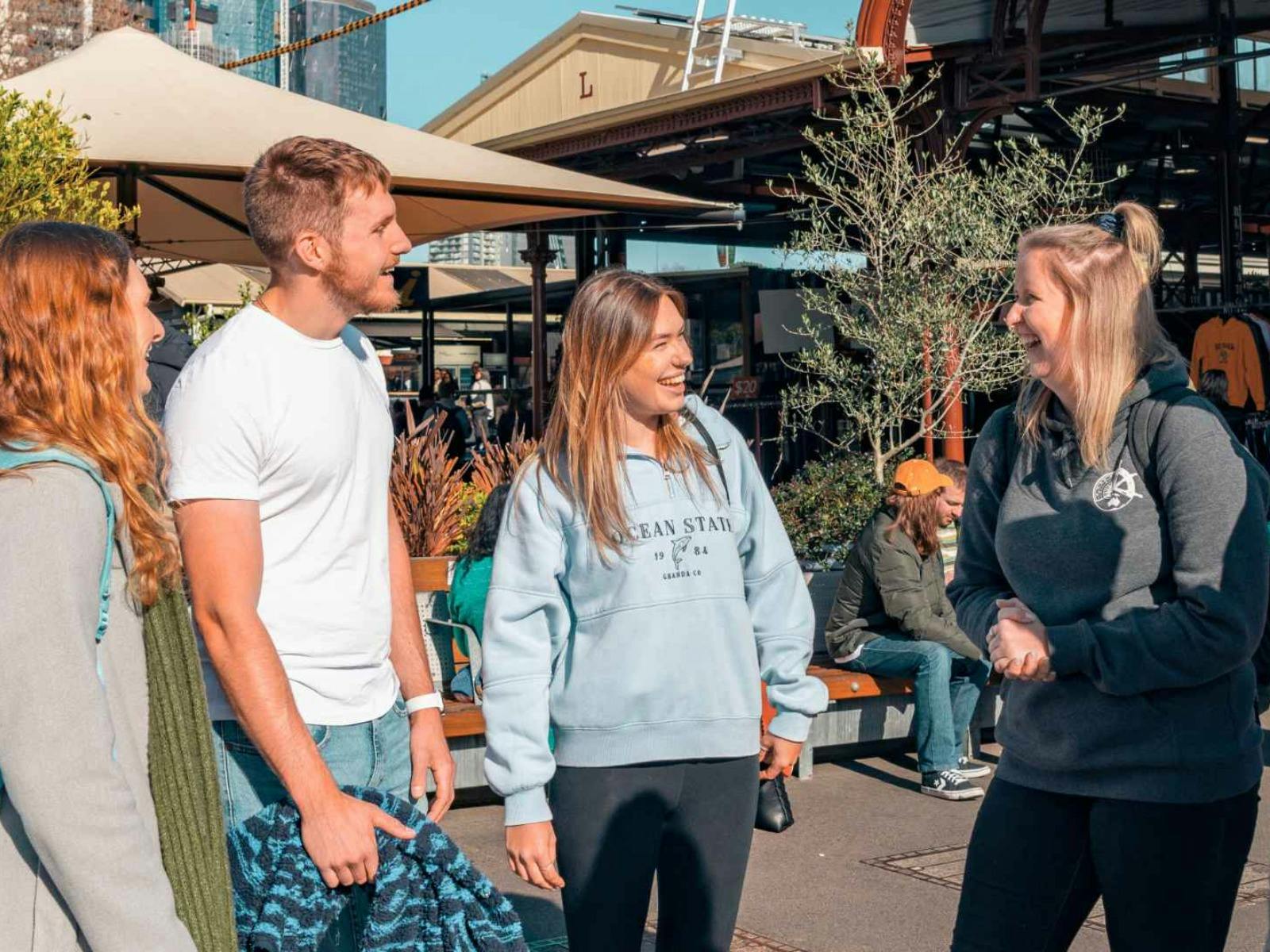 Queen Victoria Market Tour guide with travellers