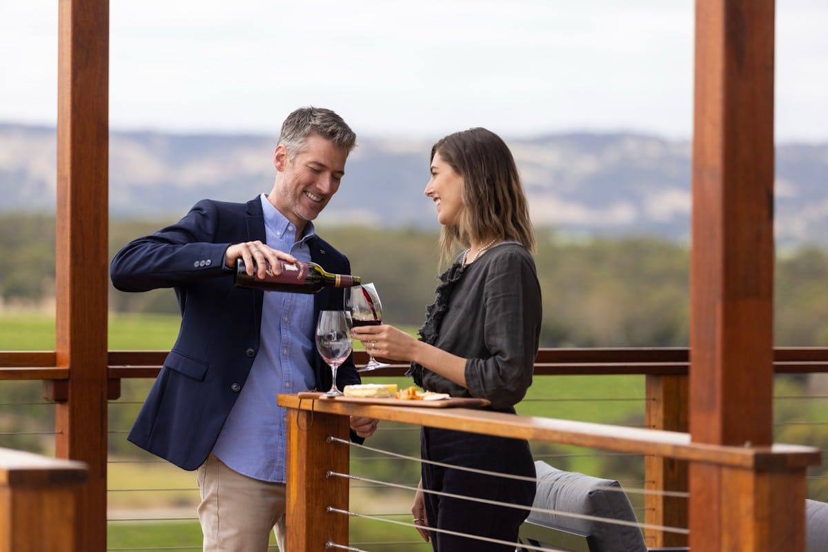 Kay Brothers Winery Deck overlooking view