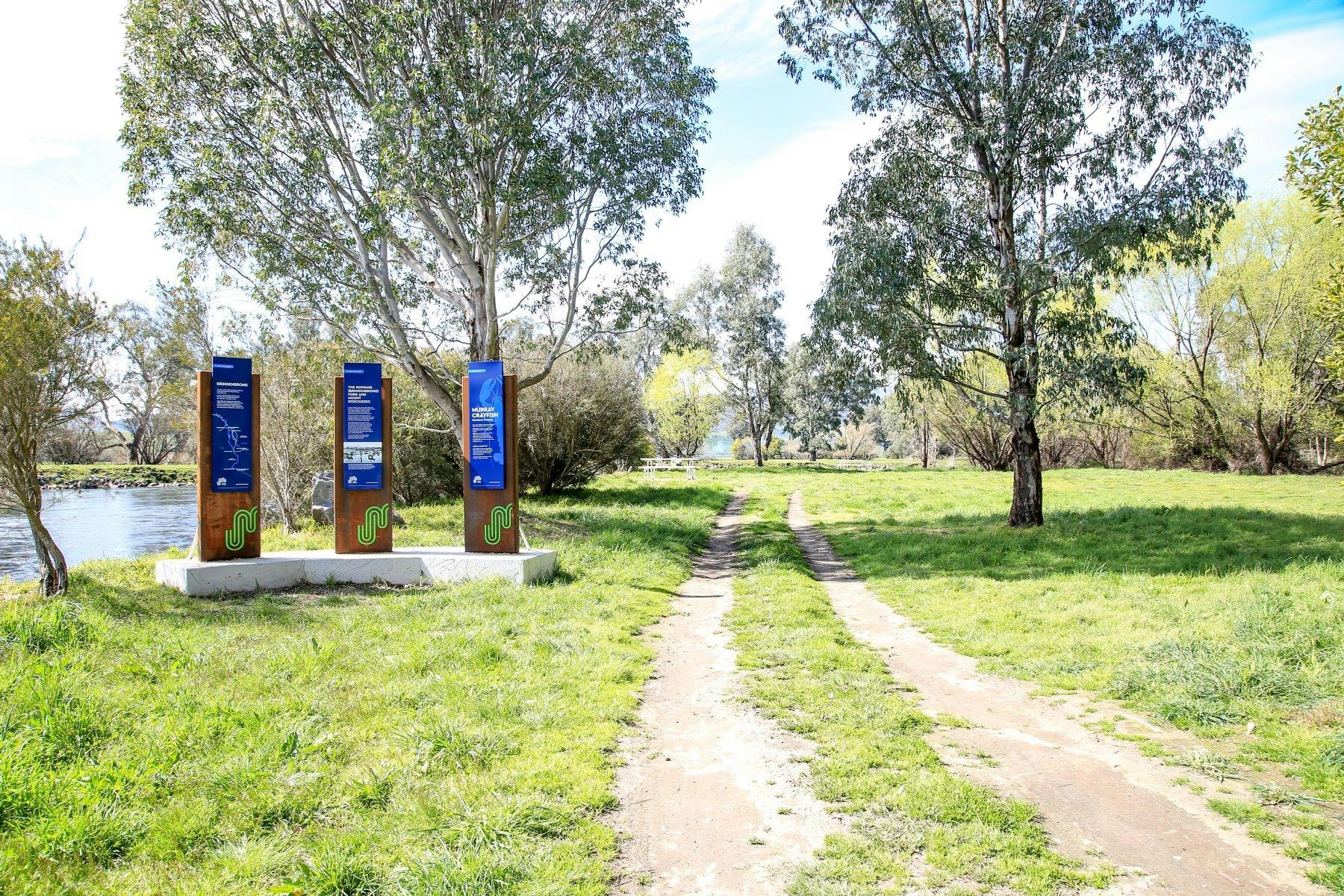 Take a walk along the banks of the Murray River at the Bringenbrong Bridge