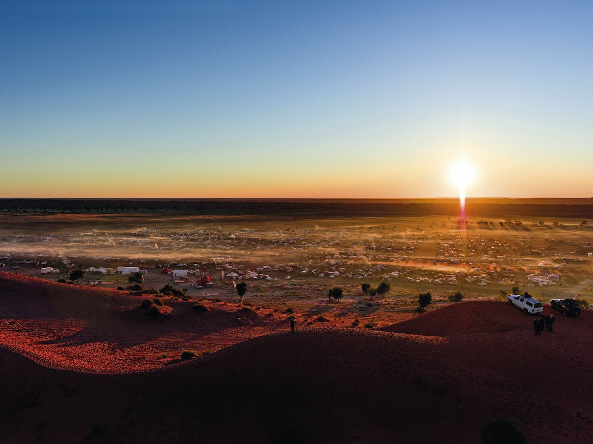 The Big Red Bash is one of the biggest events in Birdsville held on the edge of the Simpson Desert The Big Red Bash is one of the biggest events in Birdsville held on the edge of the Simpson Desert