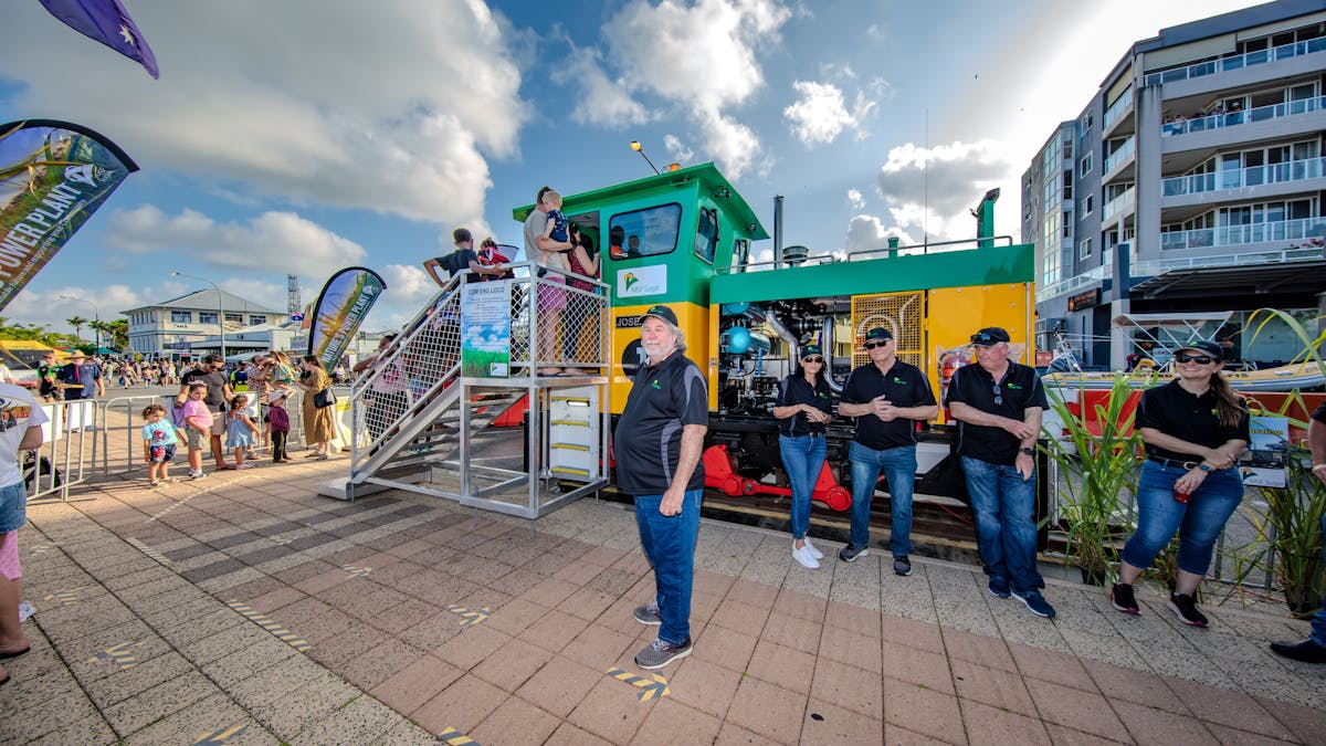 Cane train display this loco hauls sugar cane from the fields in the Innisfail district