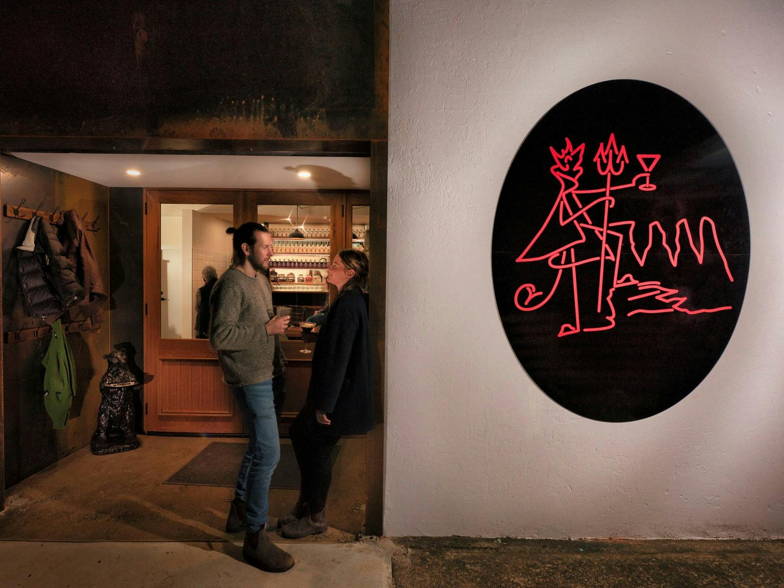 Couple at front entrance