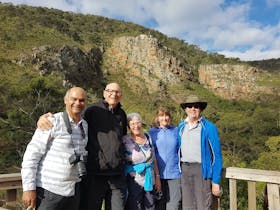 Neil, with visitors to Adelaide at morialta conservation park, less than 15 km from the City