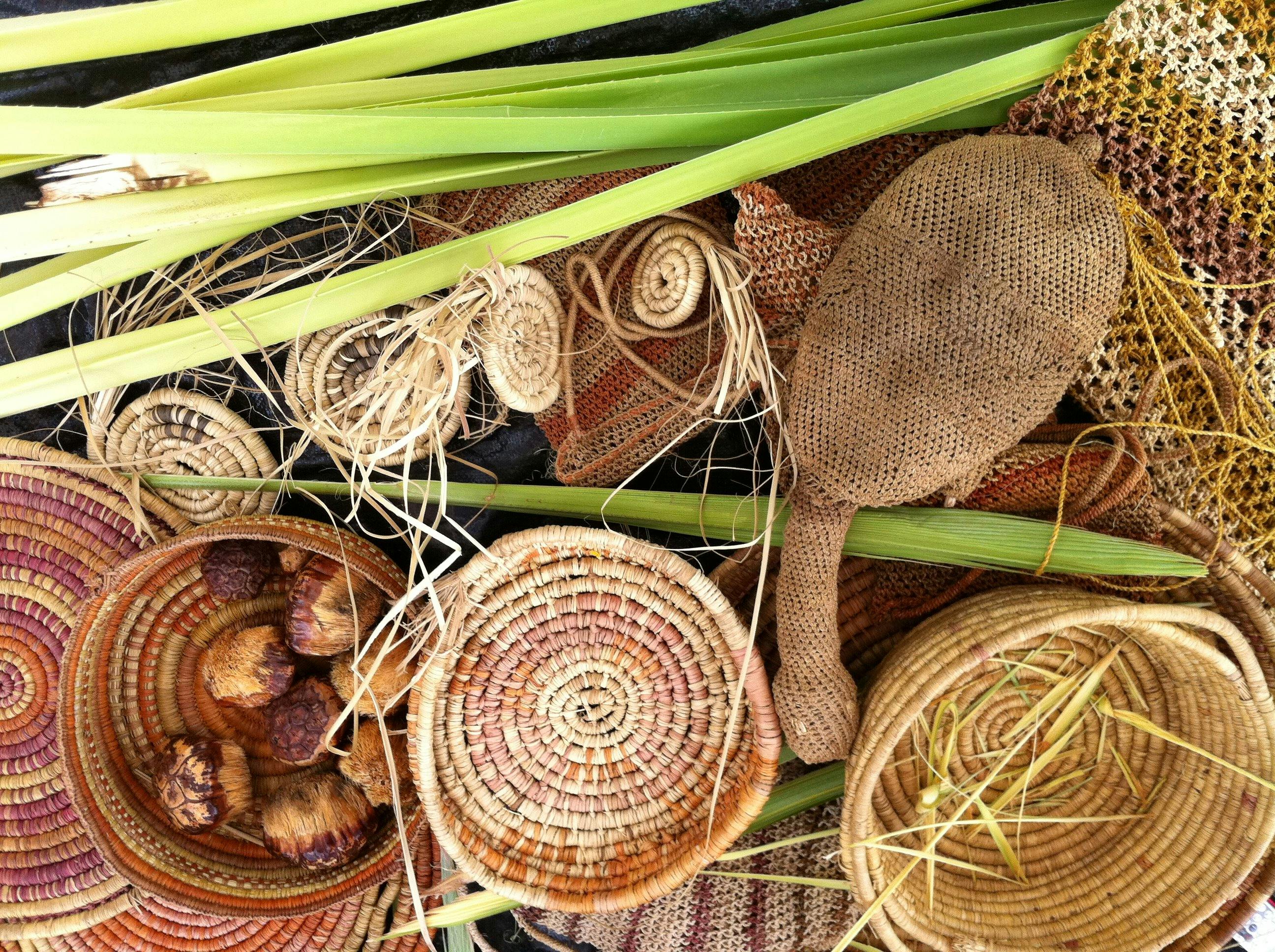 Basket weaving demonstration