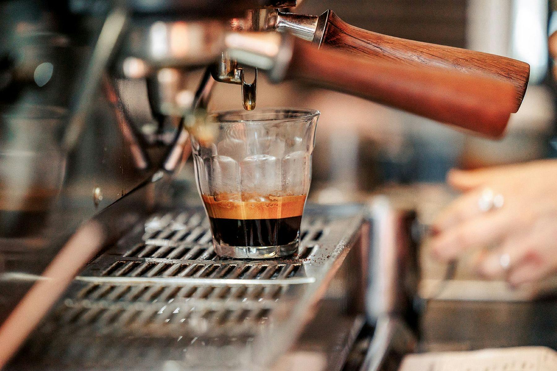 Close up of coffee being poured