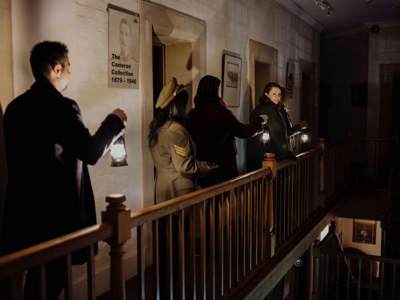 Guests on top landing of Military Gaol