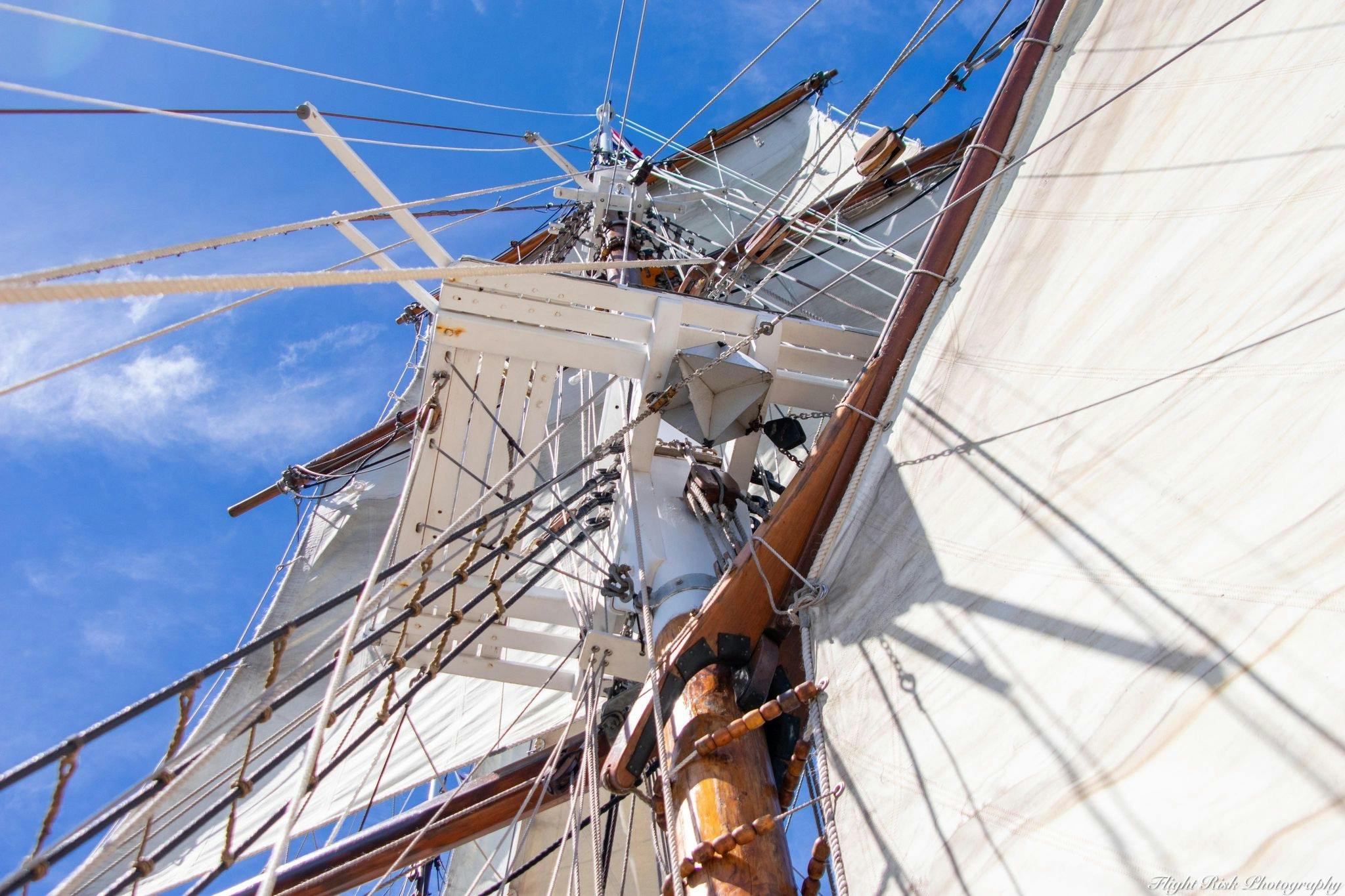 Mast with all sails set