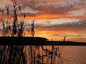 Sunset at Lake Leake