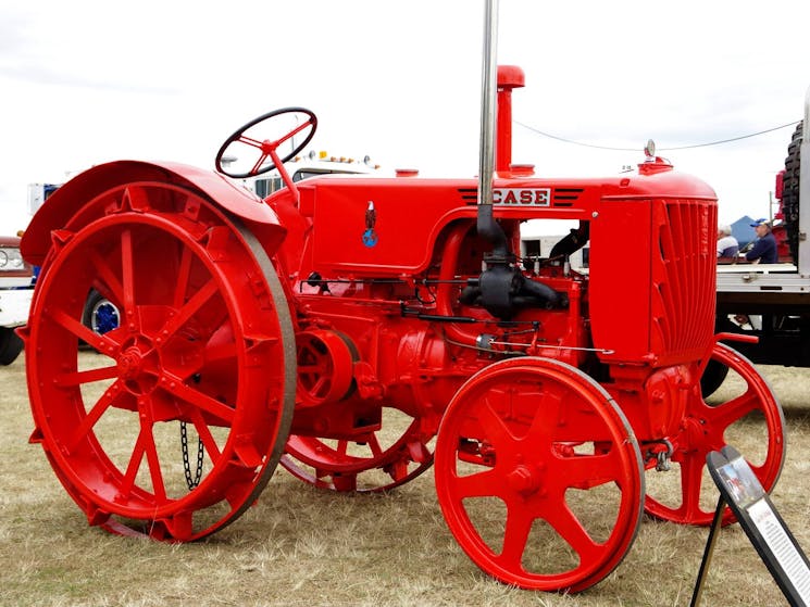Red vintage tractor
