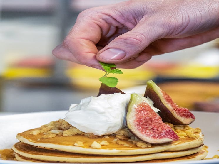 Pancakes with Fig on top