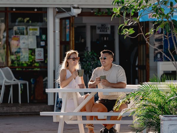 Bar & Bistro- Guests drinking coffee