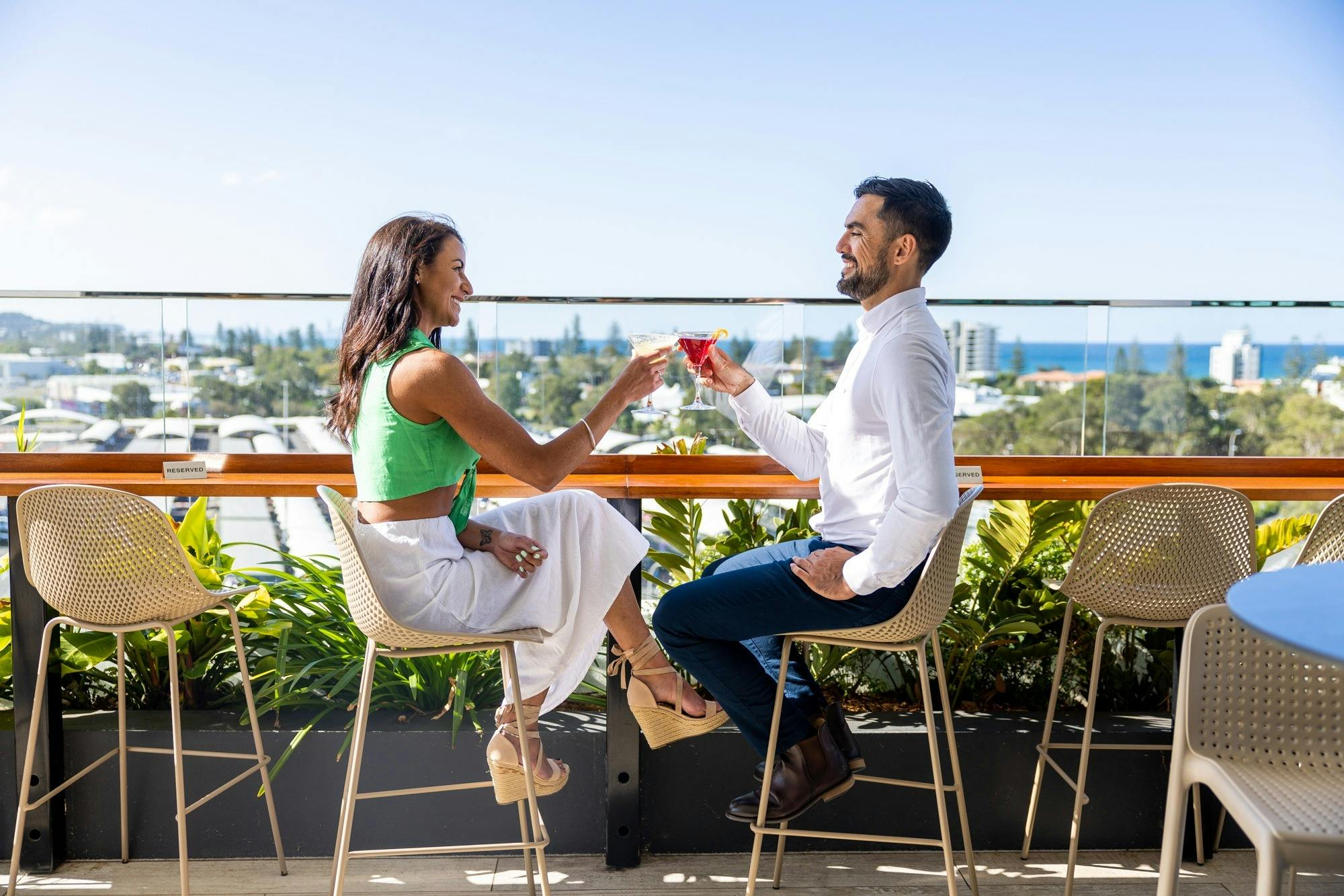 Enjoy the roof-top bar