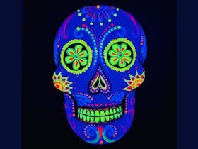 Cinco De Mayo Neon Lights Sugar Skull Paint & Sip Cover Image