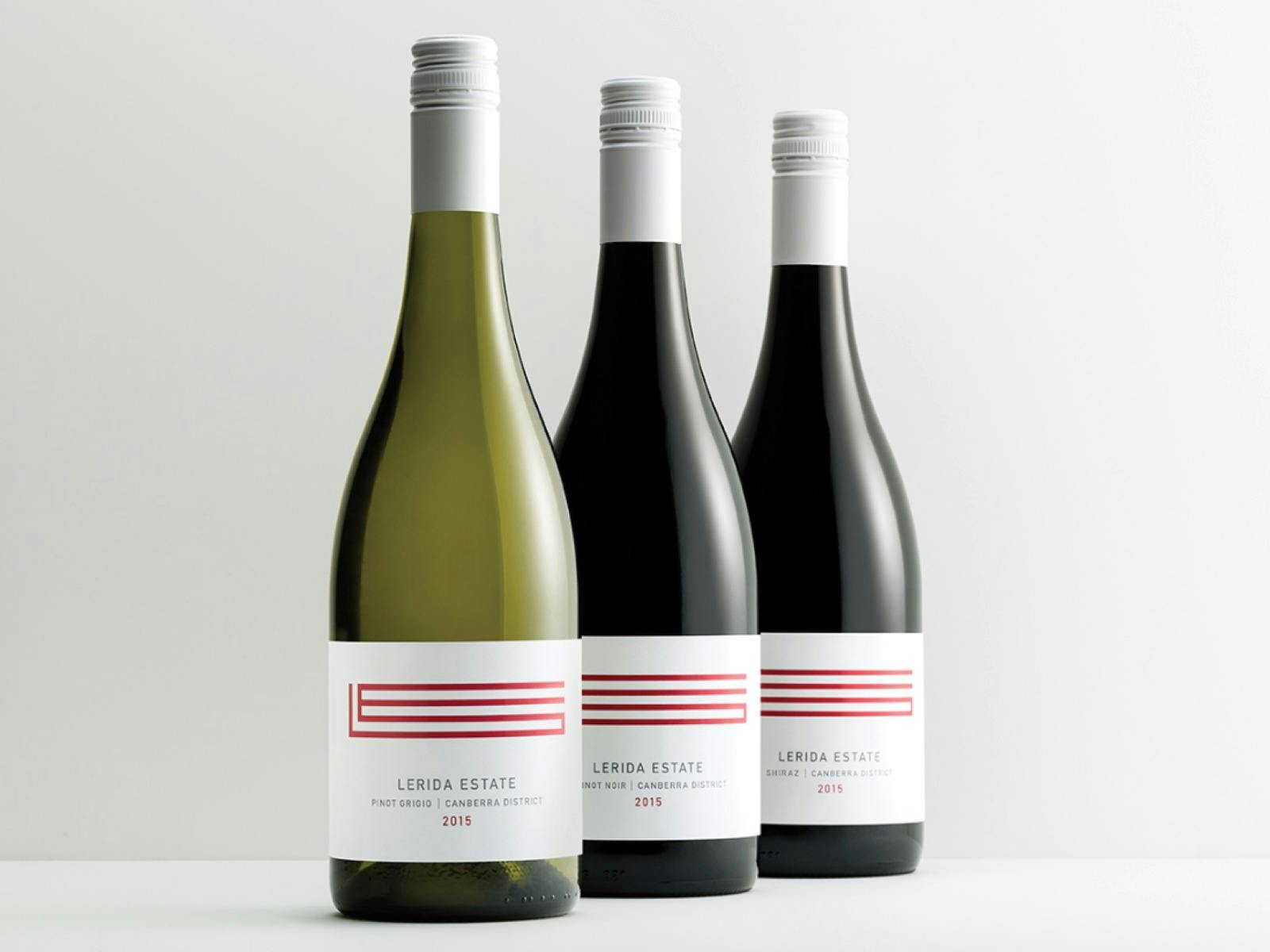 Three wine bottles
